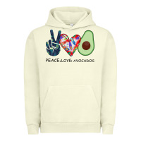 Pigment Pistachio PEACE LOVE AVOCADOS Urban Hoodie - Bettercallsaul