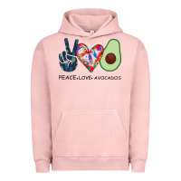 Pigment Salmon PEACE LOVE AVOCADOS Urban Hoodie - Bettercallsaul