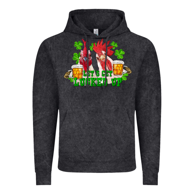 St. Patrick's Day Roosters Let's Get Lucked Up Vintage Hoodie by RanaPortraitStore | Teevron