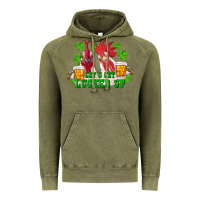 Vintage Olive st. patrick's day roosters let's get lucked up Vintage Hoodie - RanaPortraitStore
