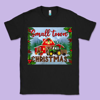 Small Town Christmas Mousepad Classic Tee Designed By Bundleandbundleshop