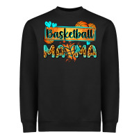 Black basketball mama with leopard Heavyweight Sweatshirt - Zillion Design Studio