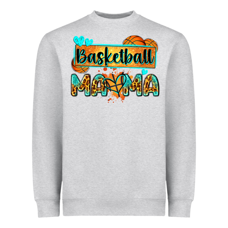 Basketball Mama With Leopard Heavyweight Sweatshirt by Zillion Design Studio | Teevron