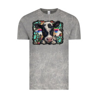 Cloud Rock western background turquoises gemstones black and white baby cow Vintage Tee - BarkalooDesign