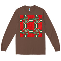 Chestnut retro christmas seamless pattern Long Sleeve Tee - BundleAndBundleShop