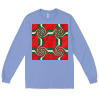 Colony Blue retro christmas seamless pattern Long Sleeve Tee - BundleAndBundleShop