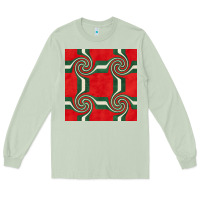 Matcha retro christmas seamless pattern Long Sleeve Tee - BundleAndBundleShop