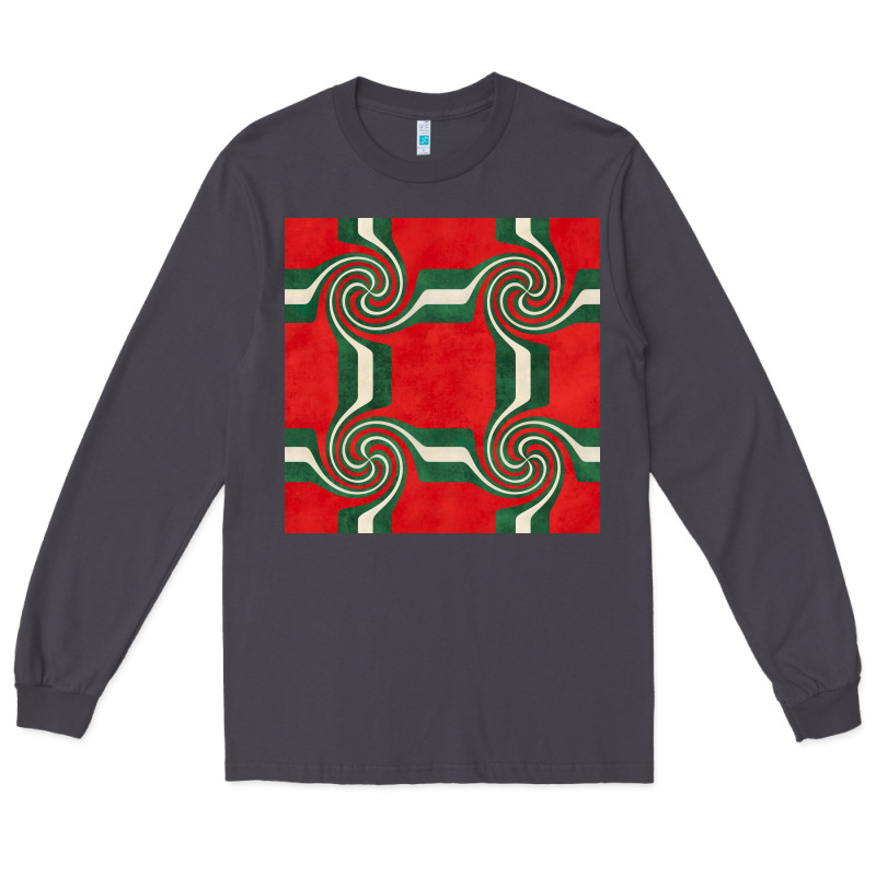 Retro Christmas Seamless Pattern Long Sleeve Tee by BundleAndBundleShop | Teevron