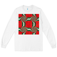White retro christmas seamless pattern Long Sleeve Tee - BundleAndBundleShop