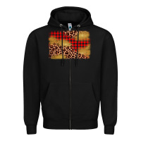 Black christmas leopard glitter background Zipper Hoodie - AdoDesignShop