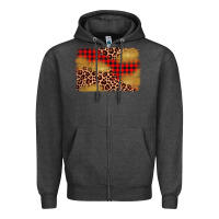 Charcoal Heather christmas leopard glitter background Zipper Hoodie - AdoDesignShop