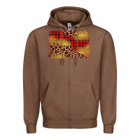Chestnut christmas leopard glitter background Zipper Hoodie - AdoDesignShop