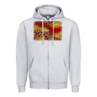 Heather Grey christmas leopard glitter background Zipper Hoodie - AdoDesignShop
