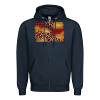 Navy christmas leopard glitter background Zipper Hoodie - AdoDesignShop