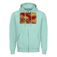 Seafoam christmas leopard glitter background Zipper Hoodie - AdoDesignShop