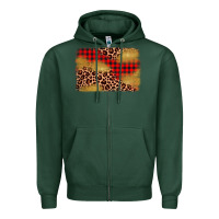 Sports Green christmas leopard glitter background Zipper Hoodie - AdoDesignShop