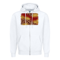 White christmas leopard glitter background Zipper Hoodie - AdoDesignShop