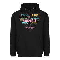 Black kindness heart Heavyweight Hoodie - MaliasSmallBusiness
