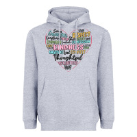 Heather Grey kindness heart Heavyweight Hoodie - MaliasSmallBusiness