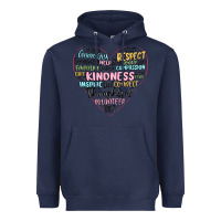Navy kindness heart Heavyweight Hoodie - MaliasSmallBusiness