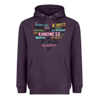 Plum kindness heart Heavyweight Hoodie - MaliasSmallBusiness