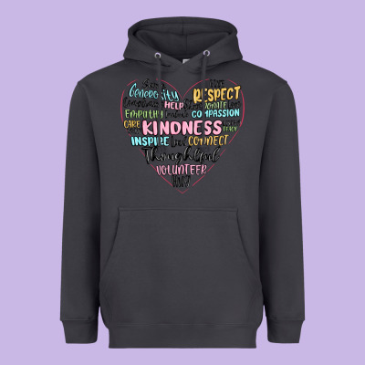 Kindness Heart Heavyweight Hoodie Designed By Maliassmallbusiness