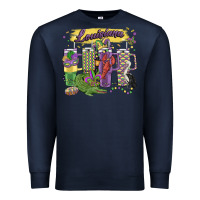 Navy obsessive cup disorder mardi gras Premium Sweatshirt - MaliasSmallBusiness