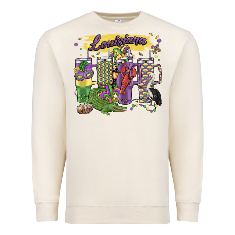 Obsessive Cup Disorder Mardi Gras Premium Sweatshirt by MaliasSmallBusiness | Teevron