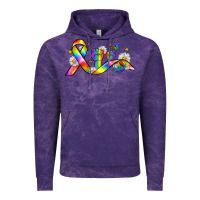 Cloud Purple pride ribbon Vintage Hoodie - Zillion Design Studio