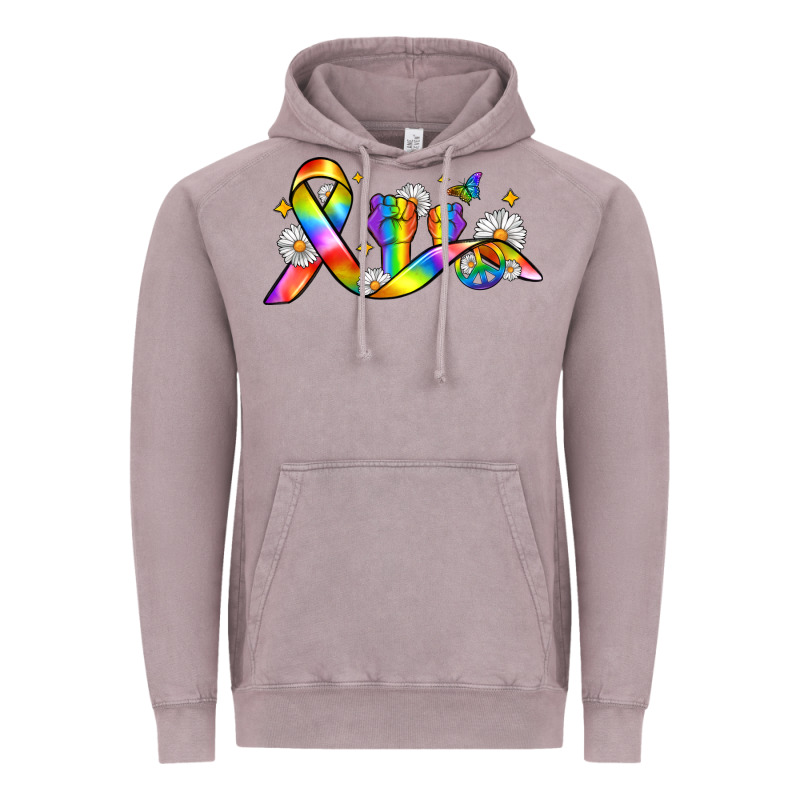 Pride Ribbon Vintage Hoodie by Zillion Design Studio | Teevron