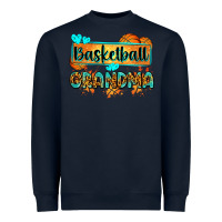 Navy basketball grandma with leopard Heavyweight Sweatshirt - Zillion Design Studio