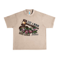 French Oak just a woman who loves justice Urban Heavy Tee - SublimationCraftShop