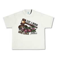 Just A Woman Who Loves Justice Urban Heavy Tee | Teevron