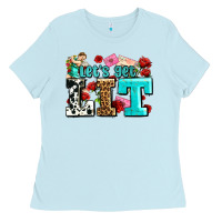 Baby Blue valentines day lets get lit Ladies Tee - AdoDesignShop