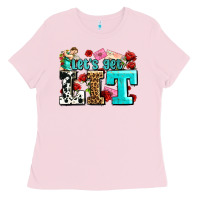 Bubblegum Pink valentines day lets get lit Ladies Tee - AdoDesignShop