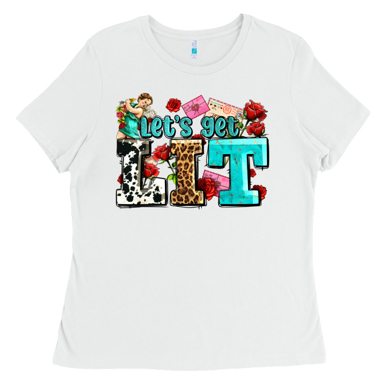 Valentines Day Lets Get Lit Ladies Tee by AdoDesignShop | Teevron