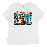 White valentines day lets get lit Ladies Tee - AdoDesignShop