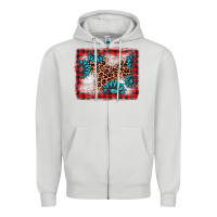 Dove Grey Christmas gemstone leopard background Zipper Hoodie - AdoDesignShop