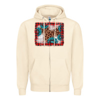 Sandshell Christmas gemstone leopard background Zipper Hoodie - AdoDesignShop
