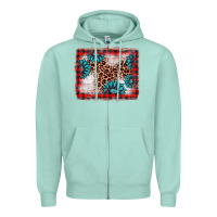 Seafoam Christmas gemstone leopard background Zipper Hoodie - AdoDesignShop