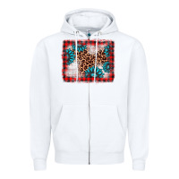 White Christmas gemstone leopard background Zipper Hoodie - AdoDesignShop
