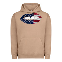 Pigment Burro Lips American Flag Urban Hoodie - Bettercallsaul