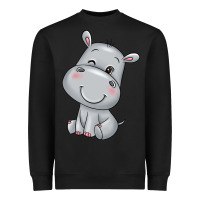 Black hippo Heavyweight Sweatshirt - texasbilliewilder