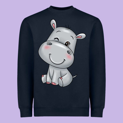 Hippo Heavyweight Sweatshirt Designed By Texasbilliewilder