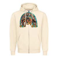 Sandshell bucking bronco rodeo rainbow Zipper Hoodie - Artiststas