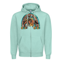 Seafoam bucking bronco rodeo rainbow Zipper Hoodie - Artiststas