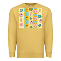 Antique Gold retro daisy Premium Sweatshirt - MaliasSmallBusiness