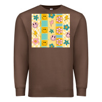 Chestnut retro daisy Premium Sweatshirt - MaliasSmallBusiness