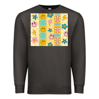Smoke retro daisy Premium Sweatshirt - MaliasSmallBusiness