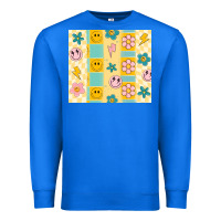 True Royal retro daisy Premium Sweatshirt - MaliasSmallBusiness